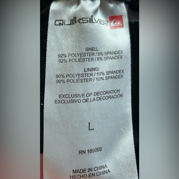 Quicksilver Men’s Black Printed Lined Board Shorts Size Large - Picture 6 of 8